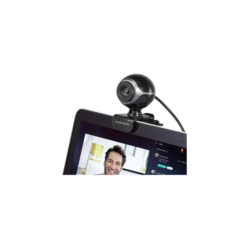 Webcam Basetech Classic BS-WC-01 con supporto a morsetto 640 x 480 pi