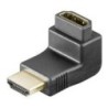 Wentronic HDMI F/M 90 SB - HDMI - HDMI - Maschio/femmina - Oro - Nero