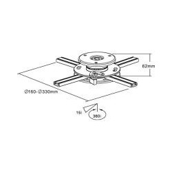 INLINE - Kit di montaggio (supporto a soffitto) per proiettore - allu