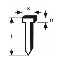 Chiodo Bosch tipo 47 18 x 127 x 30 mm 1000 pezzi 2609200249 (26092002