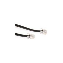 ACT RJ12 - RJ12 cable Black 1.0m 1 m Nero