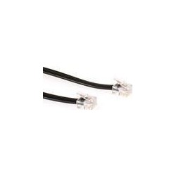 ACT Modular telephone cable RJ-12/RJ-12 5 m Nero