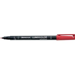 Penna a punta sintetica Staedtler Lumocolor permanent pen 313 S rosso