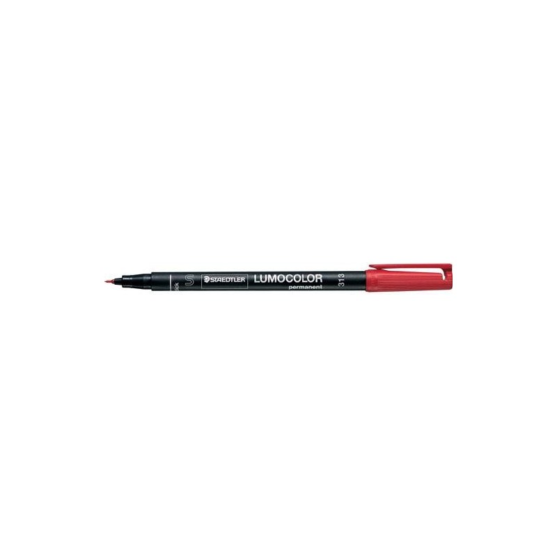 Penna a punta sintetica Staedtler Lumocolor permanent pen 313 S rosso