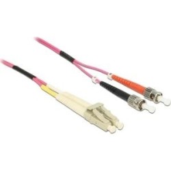 Delock Cavo in fibra ottica LC ST multimodale OM4 1 m