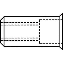 GESIPA rivetto cieco dado rivetto gambo dxl 11x17mm mm M8 STA testa p