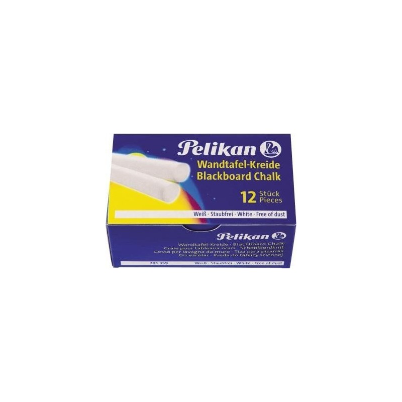 Gesso per lavagna Pelikan 755-12 bianco rotondo Contenuto 12 penne in