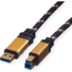 ROLINE GOLD Cavo USB 3.0, tipo A-B 1,8m (11.02.8902)