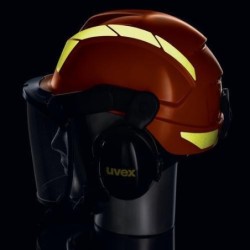 Uvex 9774237 protezione testa di sicurezza polietilene nero - arancio