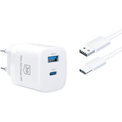 Caricabatterie Ikroviklis buitinis 3mk Hyper GaN 33W 1xUSB-C 1xUSB-A 