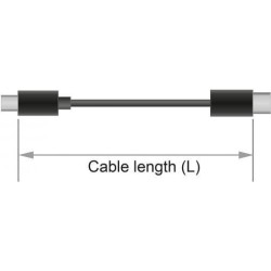 Delock Cavo jack da 35 mm 4 pin maschio maschio 3 m nero