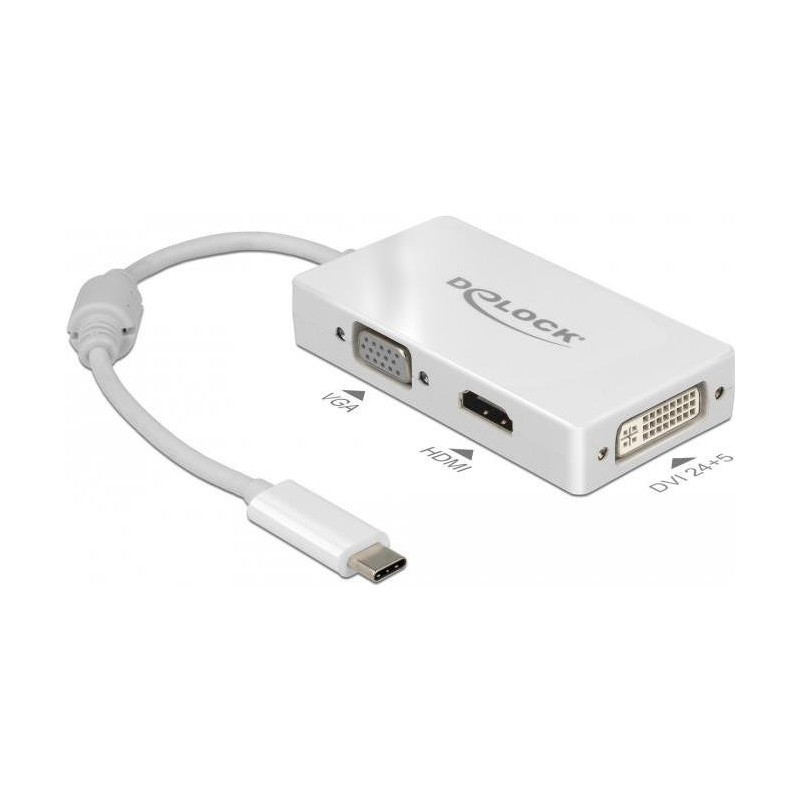 Anschlsse 1 x USB Type-C Stecker 1 x VGA 15 Pin Buchse 1 x HDMI-A 19 