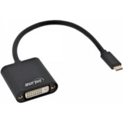 InLine - Adattatore video esterno - USB-C 3.1 - DVI - Nero (64103B)