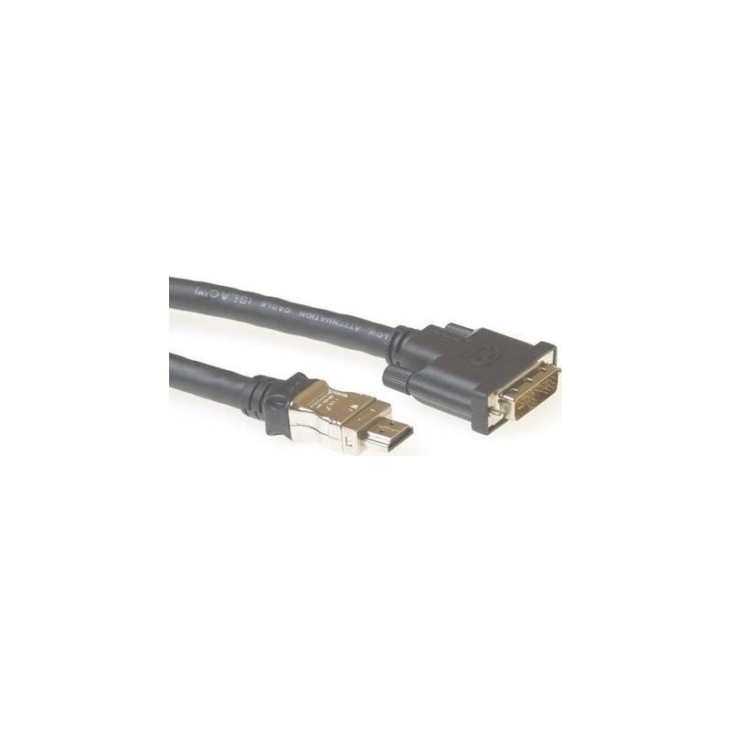 ACT AK3744 cavo e adattatore video 10 m HDMI DVI-D Nero