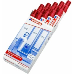 Marcatore permanente Edding 3000 Rosso (10 Unit )