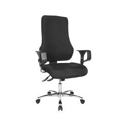 Sedia da ufficio Topstar Top Point Deluxe tessuto nero struttura crom