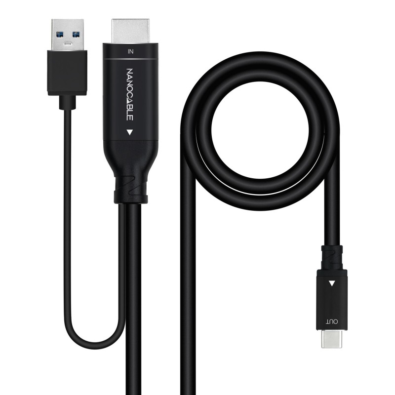 Nanocable 10.15.4354 cavo e adattatore video 18 m HDMI USB Type-A USB