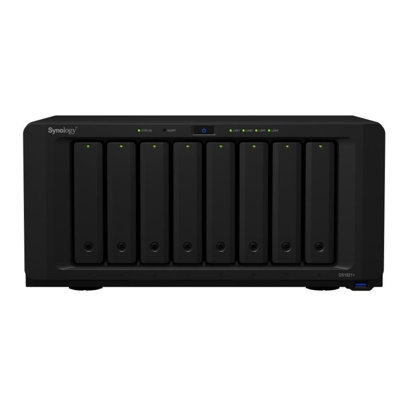 NAS assemblato Synology Tower DS1821 96TB (8x12TB) con HDD WD Red PRO