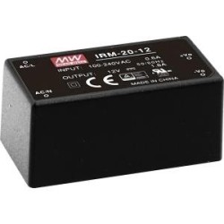 MEAN WELL IRM-20-5 - 20 W - 85 - 264 V - ITE EN/UL/IEC 60950 - Nero -