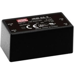 MEAN WELL IRM-05-24 - 5 W - 85 - 264 V - ITE EN/UL/IEC 60950 - Nero -