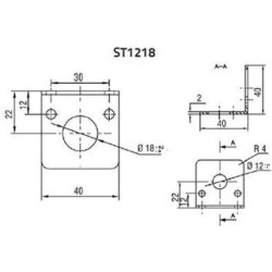 Supporto DataLogic ST-1218 (L x L x A) 40 x 40 x 40 mm (95ACC3340)