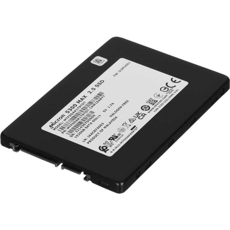 Micron 5300 MAX - SSD - 192 TB - interno - 25 - SATA 6Gb/s