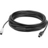 Logitech GROUP 10m Extender Cable cavo PS/2 6-p Mini-DIN Nero