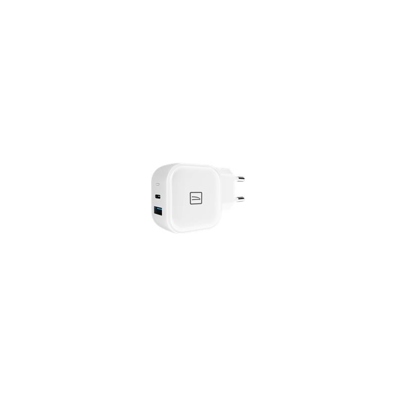 Tucano 38W GAN USB EU caricatore da muro con presa EU bianco