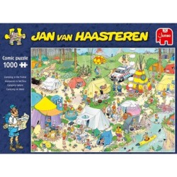 Jumbo Jan van Haasteren Camping im Wald 1000 Teile Puzzle (19086 )