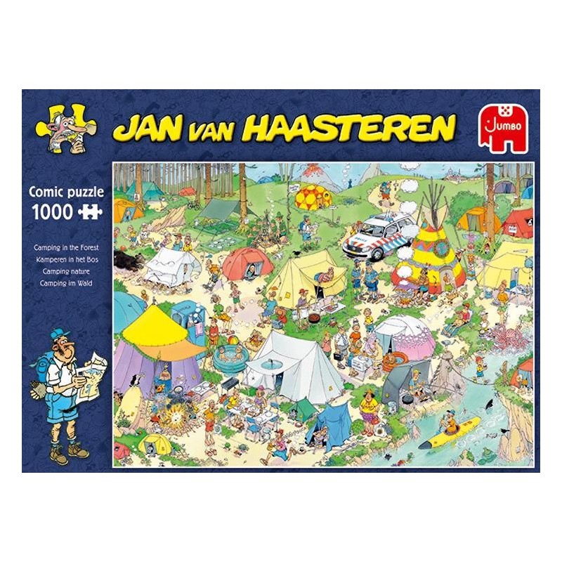 Jumbo Jan van Haasteren Camping im Wald 1000 Teile Puzzle (19086 )