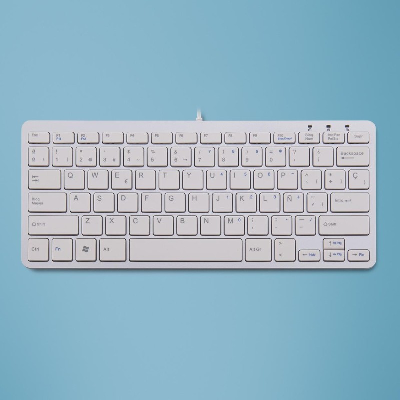 R-Go Tools Compact R-Go Tastiera Compatta QWERTY (ES) bianco cablata