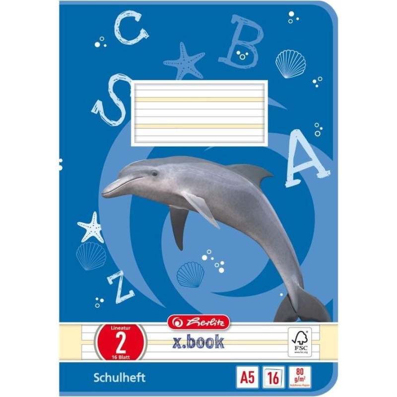 Herlitz 3320207 - Multicolor - 16 fogli - Carta a righe - A5 - 80 g/m