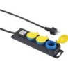 Presa multipla Renkforce con interruttore a 3 vie nero giallo blu Con