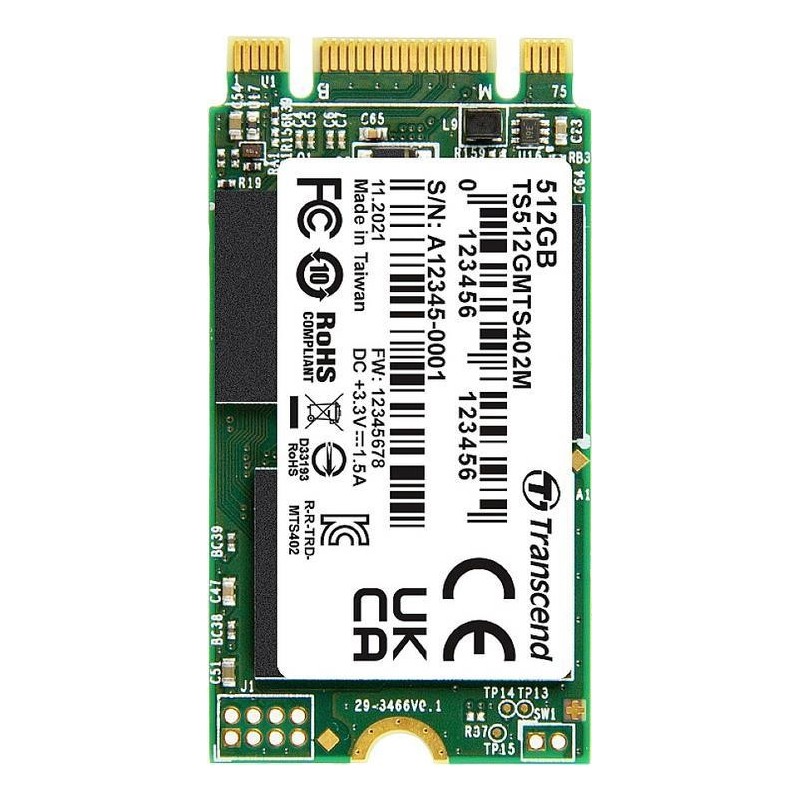 Transcend MTS402M M.2 512GB Serial ATA III MLC NAND (TS512GMTS402M)