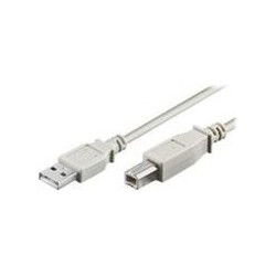 wentronic - Cavo USB - Da USB (M) a USB tipo B (M) - 18 m - grigio (6