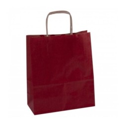 Borsa Kraft Rossa 18 x 8 x 21 cm - Soluzione Ecologica per Negozi