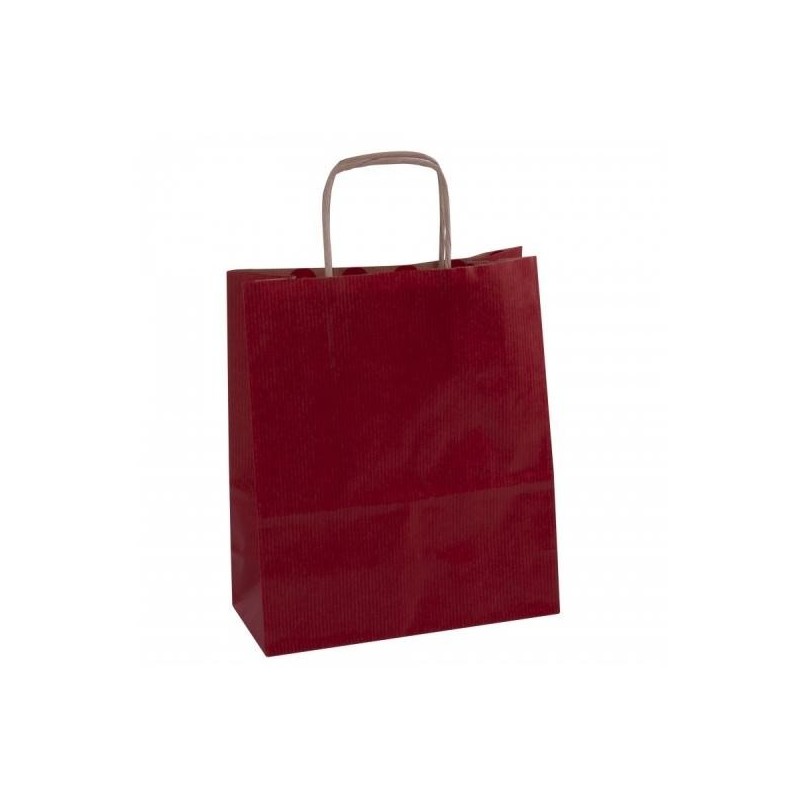 Borsa Kraft Rossa 18 x 8 x 21 cm - Soluzione Ecologica per Negozi