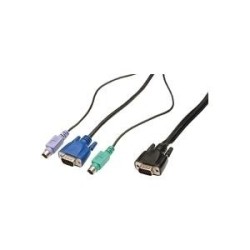 DIGITUS - Cavo tastiera/video/mouse (KVM) - Da HD-15 (VGA) (M) a PS/2