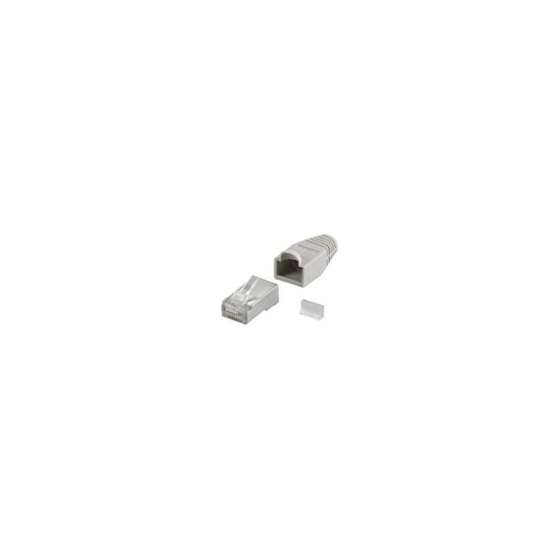 Wentronic goobay - Spina modulare RJ45 - schermata - con protezione a