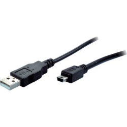 S-Conn 14-16035 Cavo USB 2 m USB 2.0 Mini-USB B USB A Nero (14-16035)