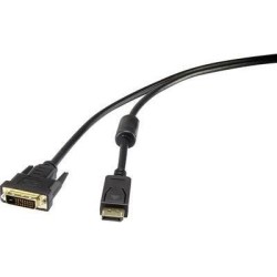 Renkforce RF-3301142 cavo adattatore video 1 m DisplayPort DVI-D Nero