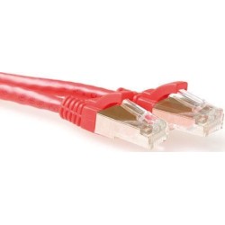 Cavo patch ACT rosso da 15 metri LSZH SFTP CAT6A antigroviglio con co