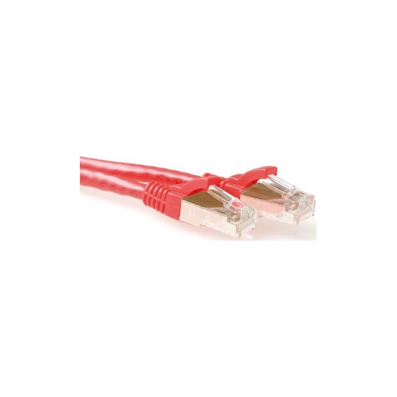 Cavo patch ACT rosso da 15 metri LSZH SFTP CAT6A antigroviglio con co