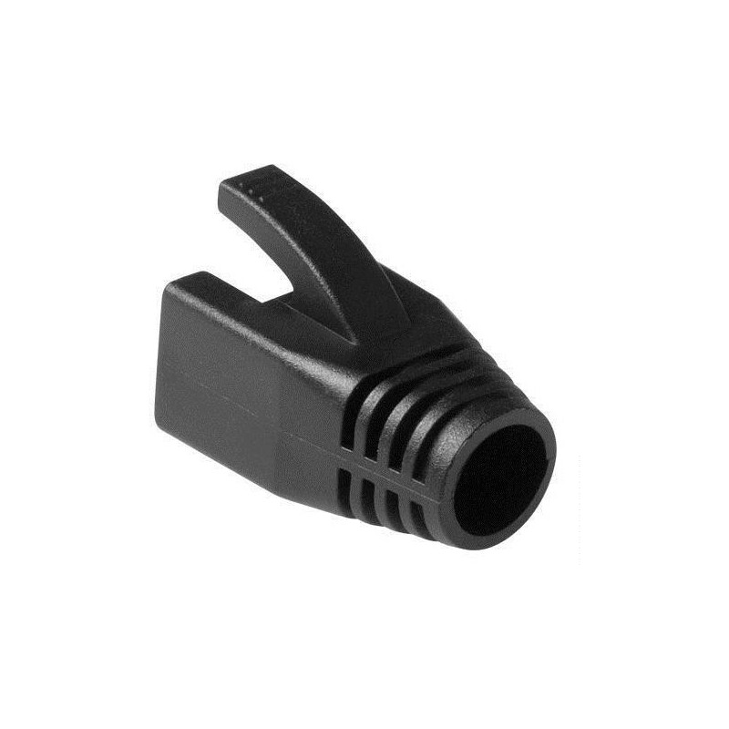 Guaina nera ACT RJ45 per cavo da 70 mm. Colore Nero Copricavo rj45 7.