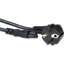 ACT Powercord connettore di rete CEE7/7 maschio (angolato) - C5 nero 