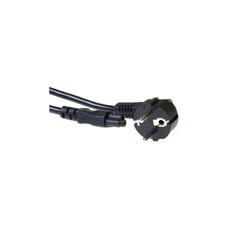 ACT Powercord connettore di rete CEE7/7 maschio (angolato) - C5 nero 