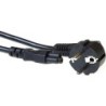 ACT Powercord connettore di rete CEE7/7 maschio (angolato) - C5 nero 