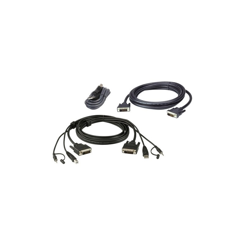 ATEN Kit cavo KVM di sicurezza schermo doppio USB DVI-D Dual Link da