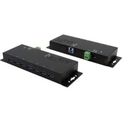 HUB USB 3.2 Gen 1 esterno a 7 porte incl. alimentatore 12V/3A e cavo 