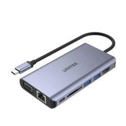 Hub USB Unitek D1019B Grigio 100 W